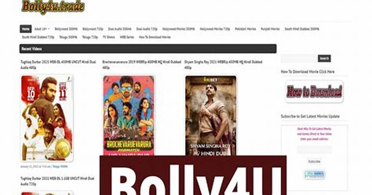 Bolly4U. Org: Your Gateway to the Latest Bollywood Movies and Entertainment