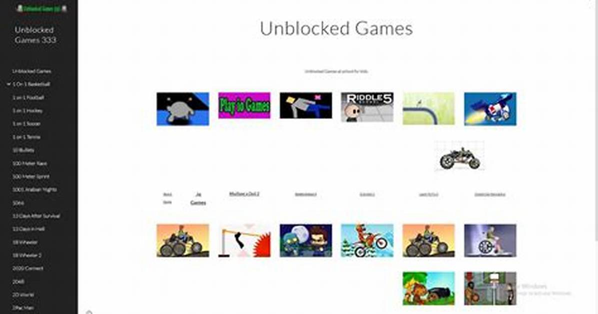 Top Games Websites Unblocked: Your Ultimate Guide to Entertainment