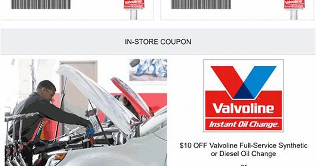 Valvoline Oil Change Deals: Coupons & Discounts 2024