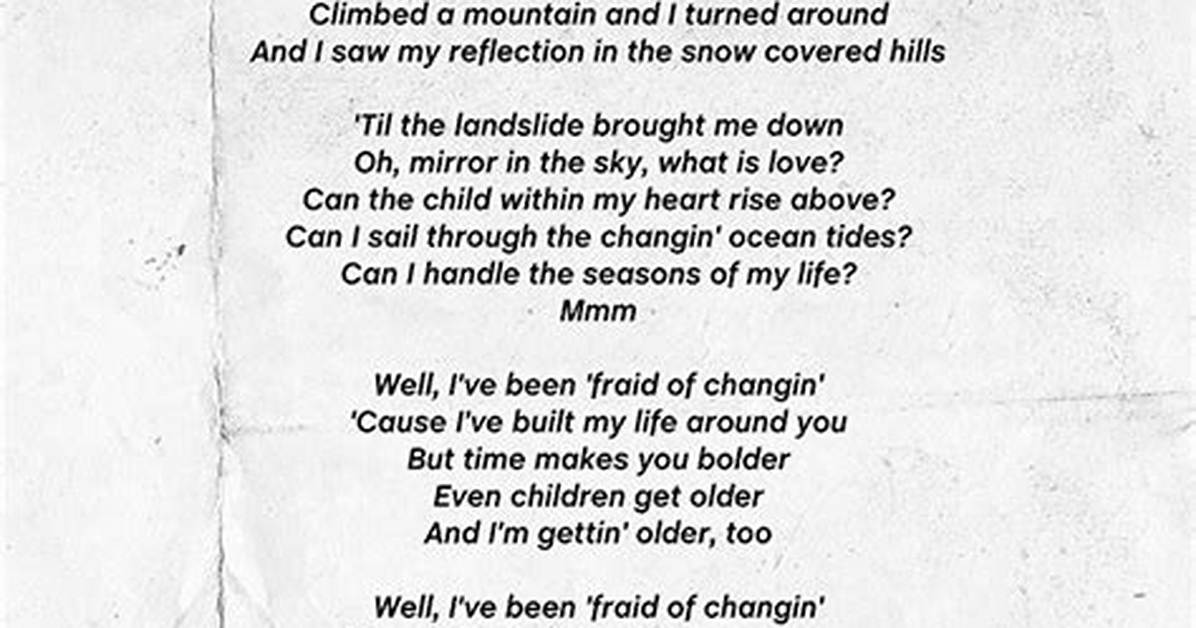 Words to Landslide by Fleetwood Mac: a Deep Dive into the Iconic Song