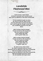 Words to Landslide by Fleetwood Mac: a Deep Dive into the Iconic Song